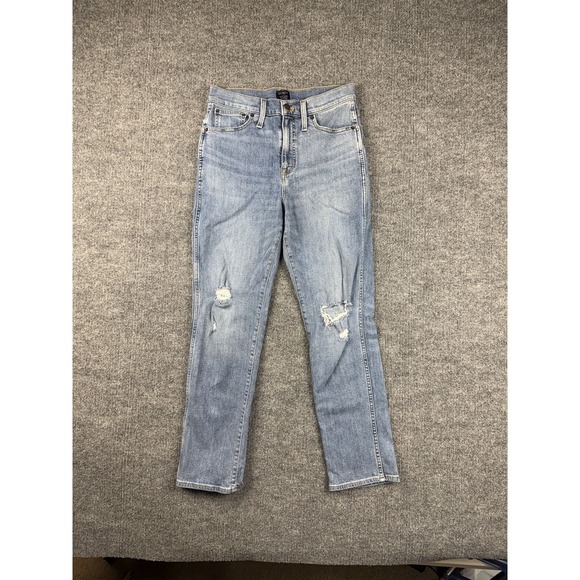 Denim - J Crew Jeans Womens 29 Blue‎ High Rise Classic Vintage Distressed Denim Pants